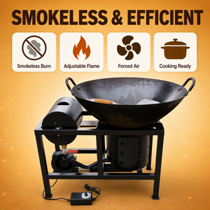 Pemanas Minyak Limbah Multi-Bahan Bakar Tanpa Asap Api Dapat Diatur Sistem Udara Paksa 49x26x32cm Kompor Masak <span class=keywords><strong>Camping</strong></span> Besi Cor Portabel - Product Image 4