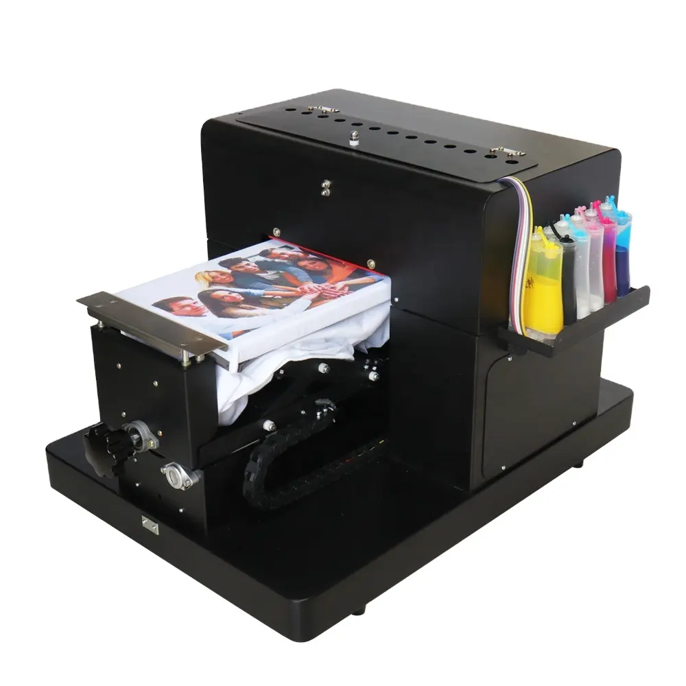 JETVINNER Termurah Manual Flatbed Printer A4 Ukuran 6 Warna T-shirt Mesin Cetak + untuk Epson A4 L805 Printhead