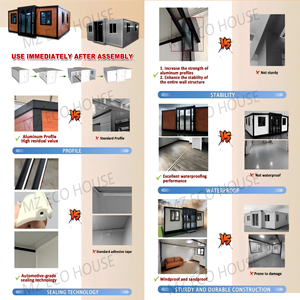 Casa Container Espandibile Moderna da 40 Piedi, Casa Mobile Prefabbricata di Lusso con <span class=keywords><strong>2</strong></span> Camere da Letto, Casa Pieghevole Prefabbricata per Abitazione - Product Image 5