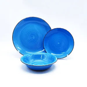 Nieuwe Collectie Blauwe Klassieke Turkse Servies Set Porselein/Diner Set Servies Keuken/Platen Sets Servies Cups