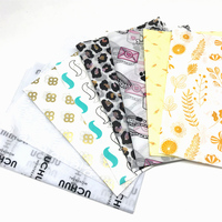 Emballage cadeau de papier de soie de taille de Logo personnalisable pour Scrapbooking papier d'emballage de fleur avec feuille d'or argenté