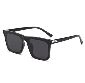 Xinrunjin แว่นกันแดดทรงสี่เหลี่ยมโลโก้ตามสั่งเฉดสีดำที่ทันสมัยป้องกันรังสียูวีสำหรับเมอร์ชแบรนด์สตรีทแวร์และอินฟลูเอนเซอร์ให้เป็นของขวัญ - Product Image 1