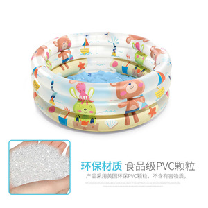 สระว่ายน้ำเด็กแบบเป่าลมสามวงแหวน ขนาด 61 ซม. สำหรับเด็กเล่นกลางแจ้ง - Product Image 4