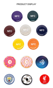 Thẻ Điện Thoại Truyền Thông Xã Hội NFC Tag213 Đường Kính 25Mm 30Mm In Logo Tùy Chỉnh Nhãn Dán Epoxy NFC Chống Thấm Nước - Product Image 6