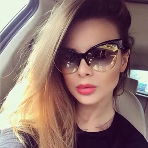 retro sexy cat eye sunglasses fashion brand designer women's black box leopard sunglasses UV400 men and women glasses