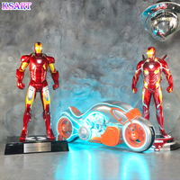 The Avengers Custom art grandeur nature Iron Man résine fibre de verre décoration intérieure statue Iron Man