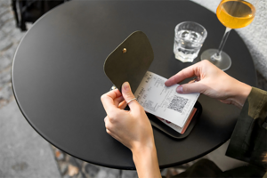 Nhà Hàng Mới Quán Cà phê Giả Da Bìa Bằng Gỗ Hóa Đơn Thư Mục Tùy Chỉnh Nhiệt-Ép In Biểu Tượng Nút Vặn Chặt Gỗ Kiểm Tra Chủ - Product Image 6