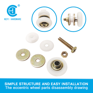 Herrajes <span class=keywords><strong>para</strong></span> puerta de cuarto de ducha, pantalla deslizante <span class=keywords><strong>para</strong></span> puerta, polea de armario, puerta corredera de cristal <span class=keywords><strong>para</strong></span> ducha, rodillo de rueda de nailon - Product Image 6