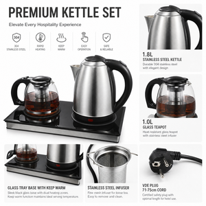 Glass Tea <b>Maker</b> Automatic Switch Off 1.8L Kettle With Detachable Filter <b>Coffee</b> and Machine Glass Tea <b>Maker</b> Automatic Switch Off - Product Image 4