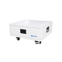 Batteria di accumulo energetico domestico impilabile WINUNIK 5.12kWh 51.2V 100Ah LiFePO4 con ruote, BMS solare mobile e protezione IP20