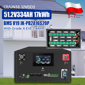 Stock Pologne - Pack de batteries solaires lithium-ion 51.2V334Ah 17kWh pour système de stockage d'énergie domestique, batterie LiFePO4 certifiée CE et UN38.3 - Product Image 1