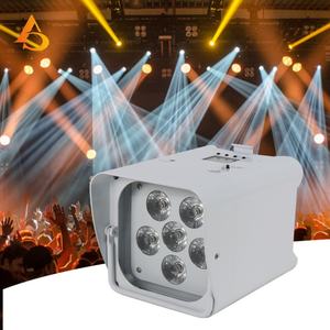 AICPOSE Projecteur LED PAR en aluminium à succès, RGBWA+UV 6-en-1, mélange de couleurs, 6x18W, sur batterie, DMX, pour scène - Product Image 1