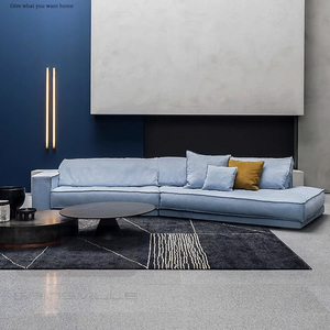 Sofá Cama Italiano Modular, Sofás Curvos para el Hogar, Cuero Nappa de Lujo, Sofá Moderno de Lujo para Vestíbulo de Hotel - Product Image 5