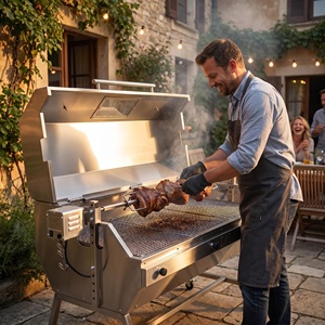 Asador Profesional de Acero Inoxidable 304 para Cerdos y Corderos Enteros, con Motor de 45W, para Fiestas y Catering al Aire Libre - Product Image 5