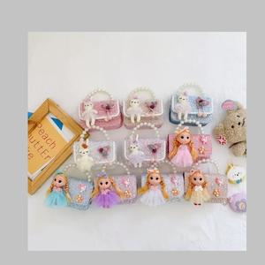 卸売OEMファッション2025新しい子供女の子ピンクPUかわいい肩クロスボディ財布漫画カスタム小さなハンドバッグ - Product Image 6