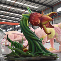 Fleur de cadavre grandeur nature, modèle animatronique d'Halloween avec mouvements, plante animatronique pour parc à thème