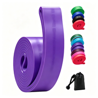 Bande de Résistance en Latex Niveau Léger, Bande Élastique de Stretching avec Sac en Nylon, Bleu Multicolore, pour Yoga à Domicile et Rééducation