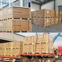 Panneaux solaires bifaciaux monocristallins à demi-cellules Trina TSM-NEG21C.20 715-740W à cadre noir Vertex S N-Type, en stock UE