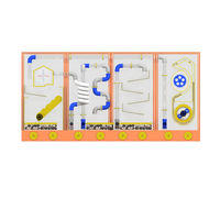 Ensemble d'équipement de terrain de jeu d'aventure intérieur populaire pour enfants adultes cadre de jeu doux Portable coloré