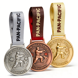 Muestra Gratuita de Medallas Deportivas Personalizadas de Fábrica, Medalla de Premio con Logotipo Metálico Esmaltado, Medallas de Fútbol 2D y 3D en Oro y Plata con Cinta - Product Image 5