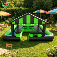 Bar flottant gonflable sur mesure, bar aquatique commercial pour location événementielle