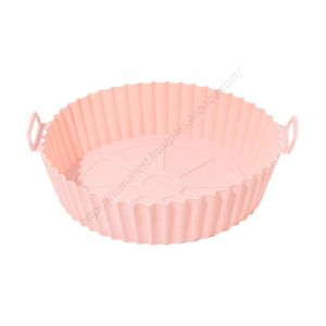 Vente en gros LMK241 Panier de cuisson en silicone multifonctionnel, tapis pliable résistant à la chaleur pour friteuse à air, recyclable - Product Image 6