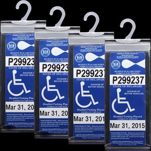 Soporte protector de gancho grande para placa de permiso de discapacidad Placa de estacionamiento para <span class=keywords><strong>discapacitados</strong></span> funda protectora de tarjeta - Product Image 1