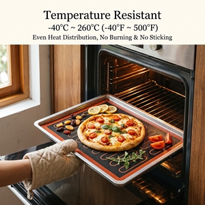 Tapete de Silicona Perforado Certificado por la FDA, Tapete Antiadherente para Hornear <span class=keywords><strong>Pan</strong></span>, Tapete de Malla para Panadería con Logotipo Personalizado, Revestimiento para Horno Resistente al Calor - Product Image 4