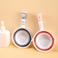 Louche à eau pliable, cuillère pliable, pelle pliable, louche de cuisine, louche pour le lavage des cheveux dans la salle de bain