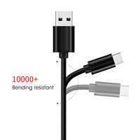 Câble USB A vers C certifié ISO9001 Pro Flex Support 3A 60W et transfert de données rapide 5 Gbps Chargeur de type C