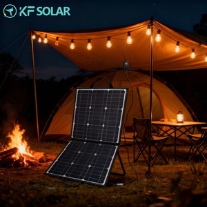 KFSOLAR 100W Faltbares <span class=keywords><strong>Solar</strong></span> <span class=keywords><strong>panel</strong></span>-USB/DC-Ausgang für Telefon-Laptop-Kraftwerk-Tragbares <span class=keywords><strong>Solar</strong></span> ladegerät für den Außenbereich - Product Image 4
