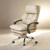 Chaise de bureau ergonomique de luxe à dossier haut, pivotante, avec hauteur réglable, convertible, multifonctionnelle, design moderne