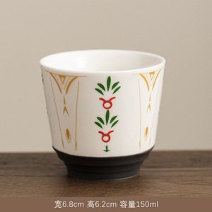 Service à thé en céramique du Moyen-Orient, tasse individuelle, tasse à café moderne minimaliste à motif floral, tasse à main, pour la maison, <span class=keywords><strong>Kung</strong></span> <span class=keywords><strong>Fu</strong></span> - Product Image 6