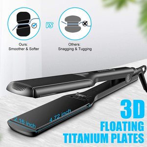 Plancha <span class=keywords><strong>de</strong></span> <span class=keywords><strong>Pelo</strong></span> <span class=keywords><strong>de</strong></span> Titanio Negro <span class=keywords><strong>de</strong></span> 470 Grados, Plancha <span class=keywords><strong>de</strong></span> <span class=keywords><strong>Pelo</strong></span> Eléctrica para el Hogar y Vehículos Recreativos, Calentamiento Rápido LED, Alisado <span class=keywords><strong>Permanente</strong></span> - Product Image 4