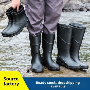 Bottes <span class=keywords><strong>de</strong></span> <span class=keywords><strong>pluie</strong></span> mi-hautes <span class=keywords><strong>de</strong></span> <span class=keywords><strong>grande</strong></span> <span class=keywords><strong>taille</strong></span> avec semelle en PVC antidérapante pour hommes Chaussures <span class=keywords><strong>de</strong></span> travail imperméables pour la pêche et le travail - Product Image 5