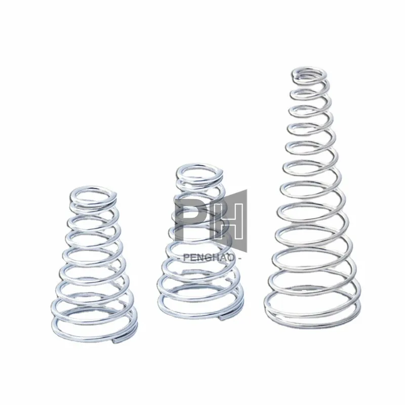 OEM Stainless steel small conical Cone Compression Spring Taper Pressure Large Flexible Spring Wire Diameter 1mm Tower Springs