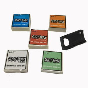 Kit de cire de surf Hm - Cire pour eaux froides, tropicales, chaudes et fraîches avec peigne à cire - 5 pièces en résine pour le surf en mer - Product Image 1