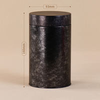 Boîte hermétique de luxe en métal pour le stockage des épices à café avec couvercle intérieur en aluminium