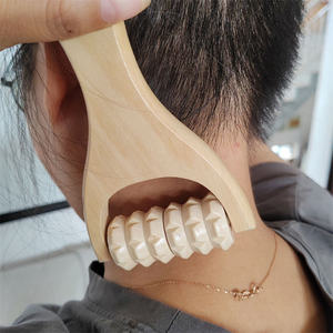 Rouleau de thérapie du bois outil de <span class=keywords><strong>Massage</strong></span> portable Anti Cellulite point de déclenchement bâton Drainage lymphatique masseur de libération musculaire - Product Image 6