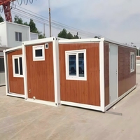Maison conteneur modulaire pliable insonorisée de 20 pieds ou 40 pieds, mini-cabane, 3 chambres, maisons conteneurs préfabriquées avec toilettes