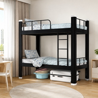 Lits superposés robustes en fer à double lit pour enfants, garçons, filles, pour chambre à coucher, dortoir scolaire, appartement, fabriqués en acier