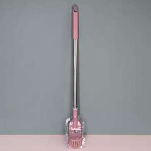 Brosse de nettoyage pour salle de bain TECHNOFIRST SOLUTION DHK65, manche long en PP, écologique, tête carrée en nylon, manche en acier inoxydable - Product Image 1