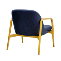 Fauteuil de détente minimaliste en bois de frêne massif avec revêtement en tissu, fauteuil pivotant écologique pour salon, salle à manger, bureau, maison, hôtel
