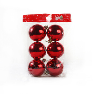 Decoraciones para árboles de Navidad 5cm Galvanoplastia Pegamento brillante Bolas de Navidad simples Juego de 6 bolas de Navidad - Product Image 4