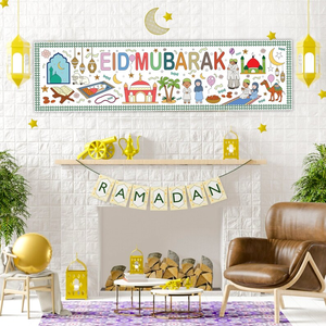 Pafu Ramadan Eid <span class=keywords><strong>cadeau</strong></span> pour les enfants effaçable réutilisable Eid Mubarak coloriage affiche - Product Image 5