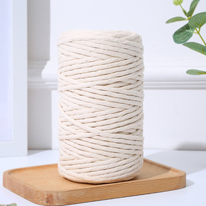 Cuerda <span class=keywords><strong>de</strong></span> macramé <span class=keywords><strong>de</strong></span> algodón <span class=keywords><strong>de</strong></span> un solo <span class=keywords><strong>hilo</strong></span>, <span class=keywords><strong>3mm</strong></span>, 4mm, 5mm, 6mm, 8mm, 12mm - Product Image 1