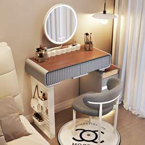 Table à langer moderne minimaliste en <span class=keywords><strong>bois</strong></span> massif avec armoire de rangement intégrée et lumière LED pour petites chambres - Product Image 4