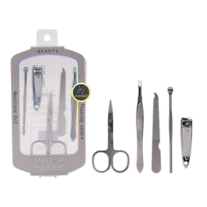 Lmltop Đa Chức Năng Vẻ Đẹp Thép Không Gỉ Cắt Móng Tay Kit 5Pcs Làm Móng Tay Công Cụ Thiết Lập Với Tai Picks & Lông Mày Clip JJf23 - Product Image 1