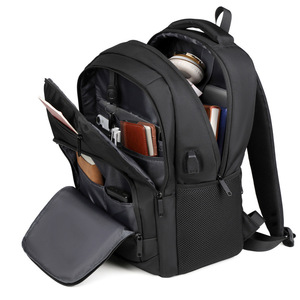 Nylon 1680D Backpack Black Large Capacity Laptop <b>Bag</b> With Usb Port For Travel And Work - Product Image 1