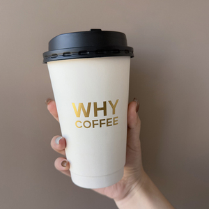 Custom Disposable Gold Hot Stamping Coffee Cup Takeaway Single Double Wall Coffee Paper Cups